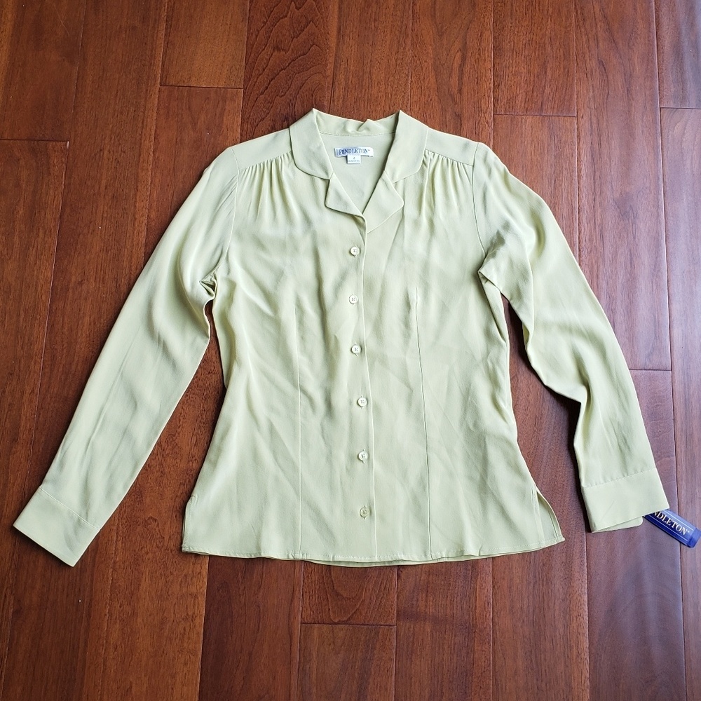 Pendleton Easter green blouse size 4